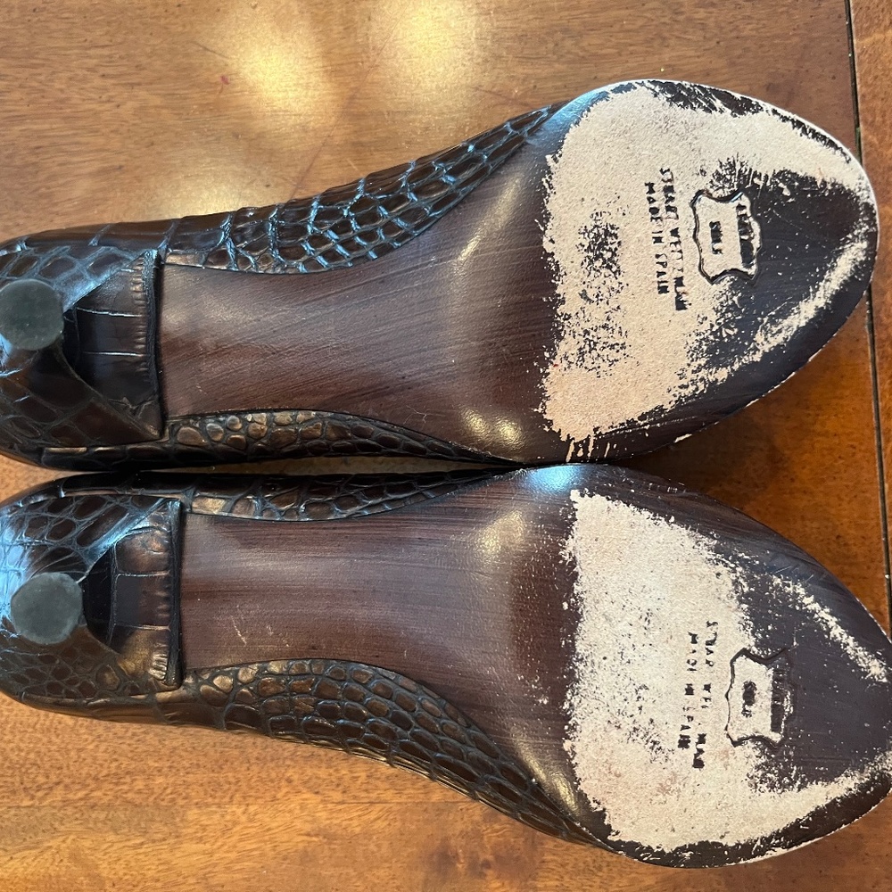 Stuart Weitzman Open Toed Heel With Bow - image 4